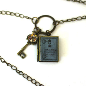 Begin - Diva Pendant from Antique Bronze Chain - Simple Statement Necklace - 30" Long - Papersonal - Clay Space