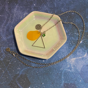 Leo Constellation Necklace with Red Sea Glass, Custom Birthstone, and Fire Element