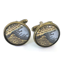Load image into Gallery viewer, Dublin Vintage Map Cufflinks