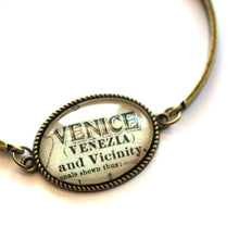 Load image into Gallery viewer, Bookmark - Venice Italy Vintage Map Bracelet