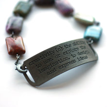 Load image into Gallery viewer, Creativity Definition Bracelet // Perfect Gift for Artist //  Gift under $25