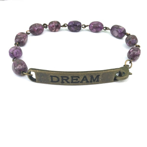 Dream Quote Bracelet // Motivational Bracelet // Perfect Creative Jewelry Gift