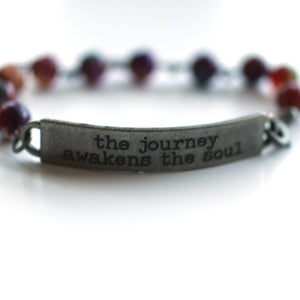 The Journey Awakens the Soul Quote Bracelet // Meditative Gift // Perfect Gift for Meditator
