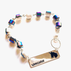 Unicorn Quote Bracelet // Inspirational Bracelet // Perfect Gift for Girl