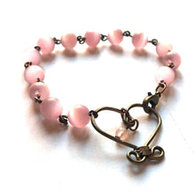 Load image into Gallery viewer, Wire Heart Bracelet // Handmade Love Bracelet // Bracelet for Her