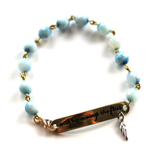 Load image into Gallery viewer, With Brave Wings She Flies Bracelet // Delicate Gemstone Bead Bracelet // Motivational Gift