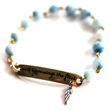 Load image into Gallery viewer, With Brave Wings She Flies Bracelet // Delicate Gemstone Bead Bracelet // Motivational Gift