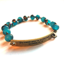 Load image into Gallery viewer, You Would Have to Be Half Mad to Dream Me Up Quote Bracelet // Inspirational Bracelet // Perfect Gift for Book Lover // Alice and Wonderland Inspired