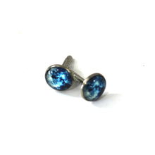 Load image into Gallery viewer, Blue Moon 16mm Glass Dome Cufflinks // Perfect Wedding Gift for Groom