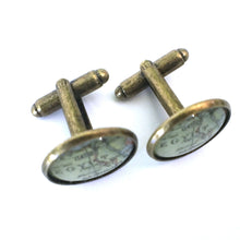 Load image into Gallery viewer, Egypt Vintage Map Cufflinks