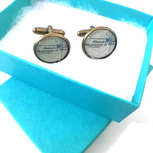 Load image into Gallery viewer, Galapagos Vintage Map Cufflinks