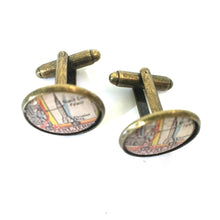 Load image into Gallery viewer, Grand Central Palace Vintage Map Cufflinks
