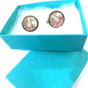 Grand Central Palace Vintage Map Cufflinks