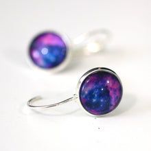 Load image into Gallery viewer, Nebula 16mm Glass Dome Cabochon Cufflinks // Perfect Wedding Gift for Groomsman