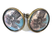 Load image into Gallery viewer, Notre Dame Vintage Map Cufflinks
