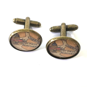 Saint Paul's Cathedral Vintage Map Cufflinks