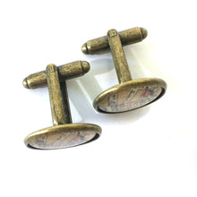 Load image into Gallery viewer, Santa Maria Cathedral Florence Italy Vintage Map Cufflinks