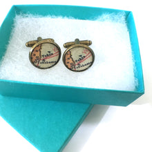 Load image into Gallery viewer, Tokyo Vintage Map Cufflinks