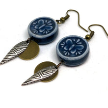 Load image into Gallery viewer, Blue Butterfly Simple Dangle Earrings