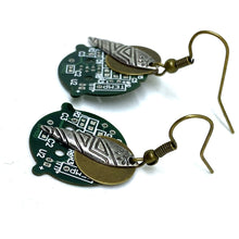 Load image into Gallery viewer, Circuit Board Tribal Earrings