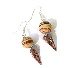 Load image into Gallery viewer, Colors of the Desert Glass Dangle Earrings