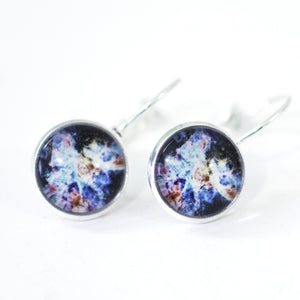 Copy of Super Nova 12mm Glass Dome Cabochon Dangle Earrings // Gift Under $25