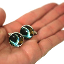 Load image into Gallery viewer, Earth from Space 16mm Glass Dome Cabochon Cufflinks