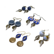 Load image into Gallery viewer, Midnight Sky Tribal Dangle Earrings