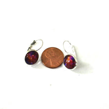 Load image into Gallery viewer, Nebula 14mm Glass Dome Cabochon Dangle Earrings // Perfect Wedding Gift for Bridesmaids
