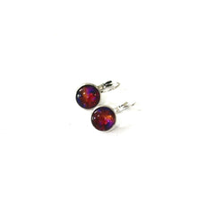 Load image into Gallery viewer, Nebula 14mm Glass Dome Cabochon Dangle Earrings // Perfect Wedding Gift for Bridesmaids