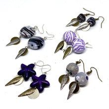 Load image into Gallery viewer, Purple Starfish Dangle Earrings