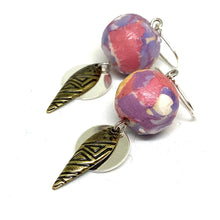Load image into Gallery viewer, Spring Pink Inspired Dangle Tribal Earrings