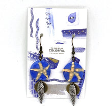 Load image into Gallery viewer, Starfish Glass Beaded Dangle Tribal Earrings