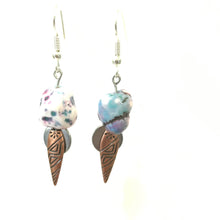 Load image into Gallery viewer, Vibrant and Raw Turquoise and Pink Dangle Earrings