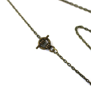 Begin Bird - Bird Pendant from Antique Bronze Chain - Simple Statement Necklace - 24" Long - Papersonal - Clay Space