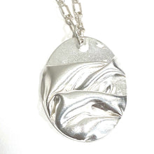 Load image into Gallery viewer, Cascade Fine Silver Oval Pendant