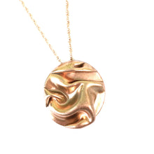 Load image into Gallery viewer, Copper Flowing Fabric Pendant // Perfectly Simple Necklace for Her