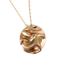 Load image into Gallery viewer, Copper Flowing Fabric Pendant // Perfectly Simple Necklace for Her