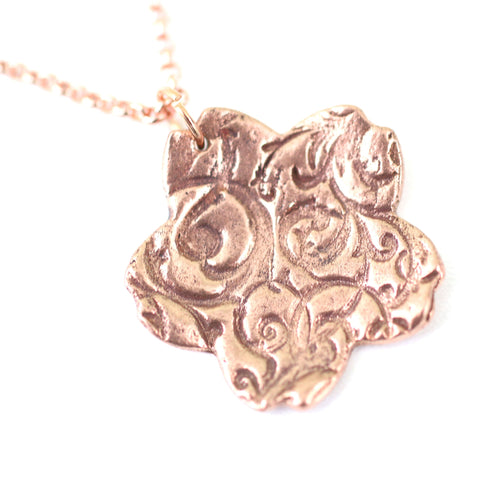 Flourish Sakura Copper Small Pendant // Perfect Gift for Her