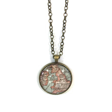 Load image into Gallery viewer, Great Britain Vintage Map Large Pendant