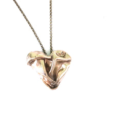 Load image into Gallery viewer, Heart Flowing Fabric Pendant // Perfectly Simple Necklace for Her
