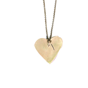 Heart Flowing Fabric Pendant // Perfectly Simple Necklace for Her