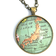Load image into Gallery viewer, Japan Vintage Map Large Pendant