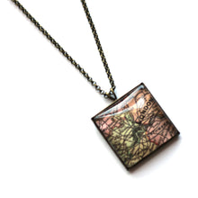 Load image into Gallery viewer, Necklace - London Vintage Map Small Square Pendant