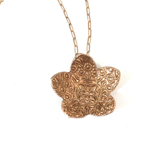 Mandala Sakura Copper Pendant // Perfect Gift for Yoga Lover
