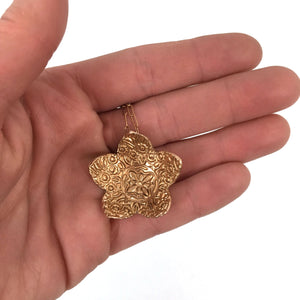 Mandala Sakura Copper Pendant // Perfect Gift for Yoga Lover