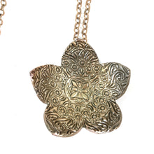 Load image into Gallery viewer, Mandala Stamped Sakura Bronze Pendant // Perfect Gift for Her