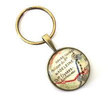 Load image into Gallery viewer, Paris Subway Vintage Map Small Pendant