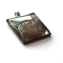 Load image into Gallery viewer, Necklace - Rome Vintage Map Small Square Pendant