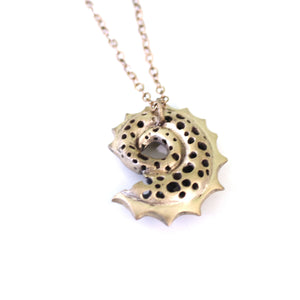 Seashell and the Sun a Pendant Inspired from the Beach in Bronze